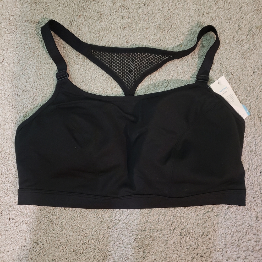 Lane Bryant Livi Active Black Sports Bra Racerback Intimates New Size 18
